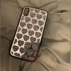 Sparkly heart phone case for iPhone XR